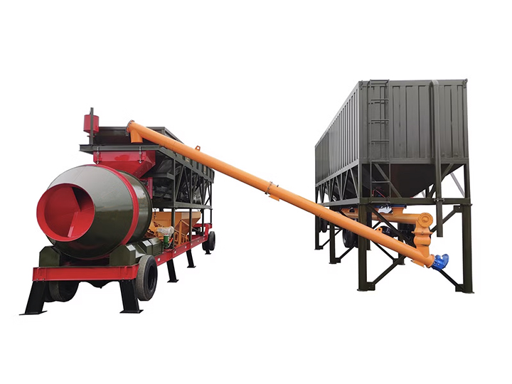 Drum mobile concrete mixing plant