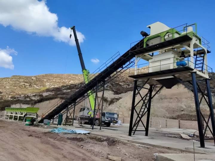 HZS60 concrete batching plant overview