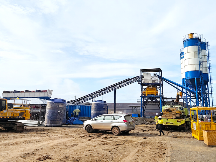 75m³/h concrete batching plant