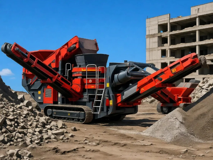 mobile stone crushing plant working process