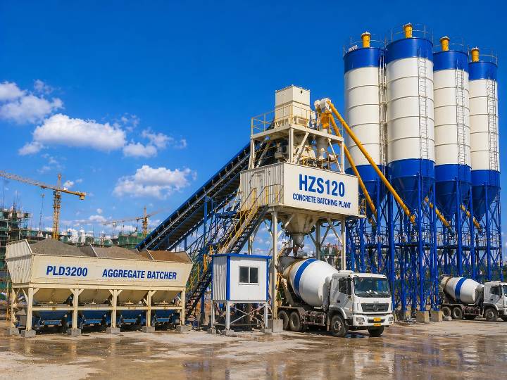 HZS120 Concrete Batching Plant