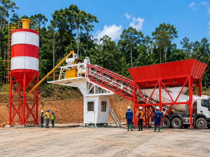 Compact Concrete Batching Plant