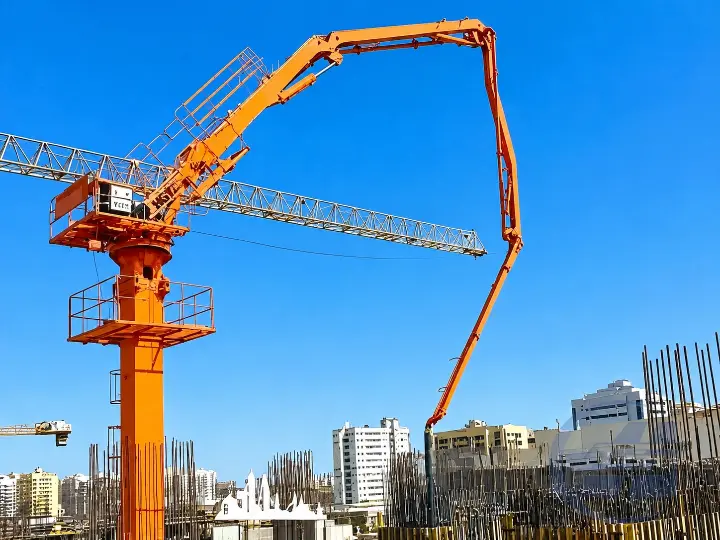 Concrete Placing Boom in action