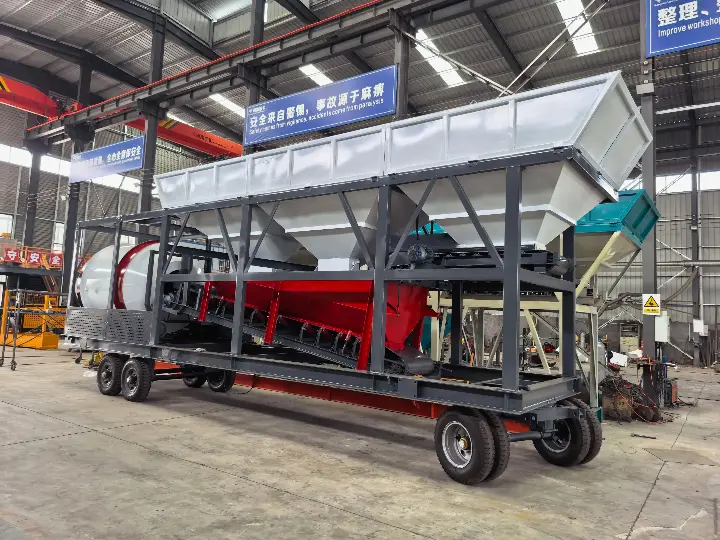 Ghana Customer Chooses YHZS60 Mobile Concrete Batching Plant