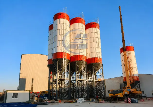Rwanda 1500 Ton Prefabricated Steel Plate Cement Warehouse Project Case