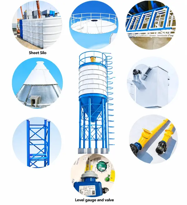 bolted cement silo Main Components